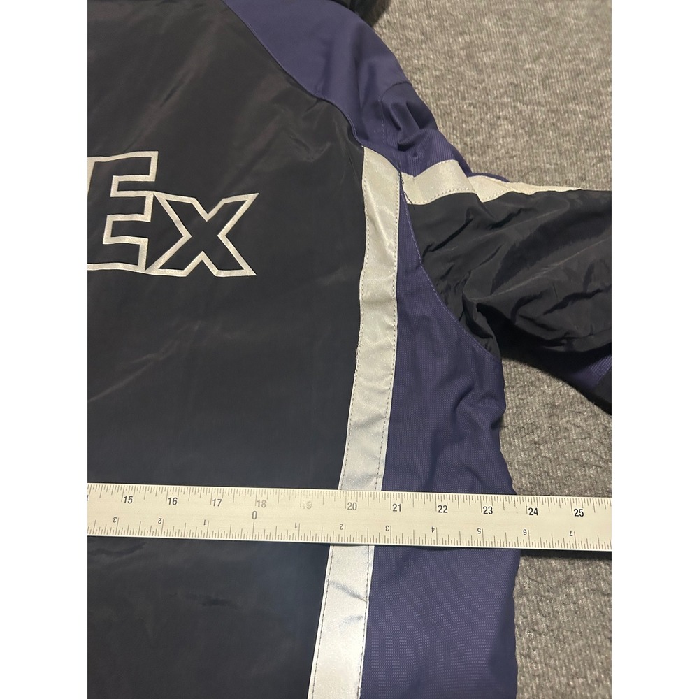 Fedex hoodie reflective Large work black purple stan herman driver full zip - Picture 4 of 5